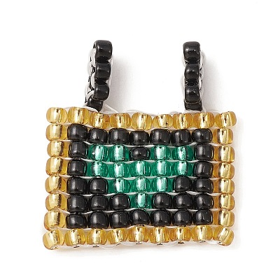 Handmade Loom Pattern Seed Beads PALLOY-MZ00158-1