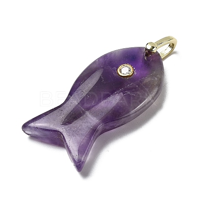 Natural Amethyst Pendants KK-D021-05D-G-1