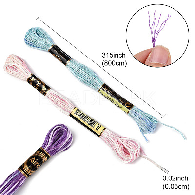 24 Skeins 6 Colors 6-Ply Polyester Embroidery Floss OCOR-FS0001-04-1