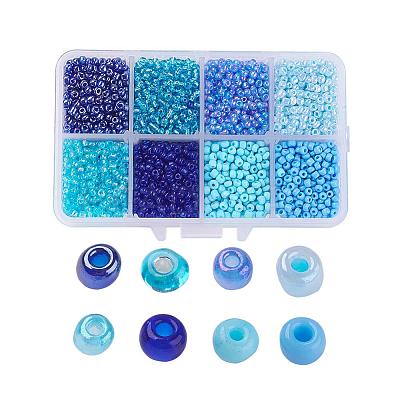 1 Box 8/0 Glass Seed Beads Round  Loose Spacer Beads SEED-X0050-3mm-06-1