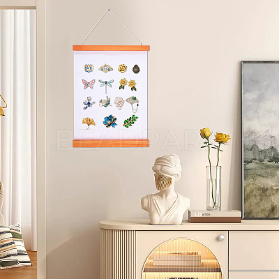 Wall Mounted Brooch Jewelry Display Rolls ODIS-WH0001-61-1