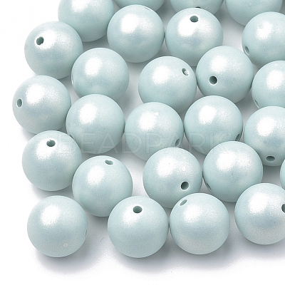 Spray Painted Style Acrylic Beads MACR-T010-16mm-02-1