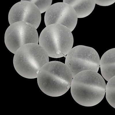 Baking Paint Transparent Glass Bead Strands GLAA-S031-10mm-13-1