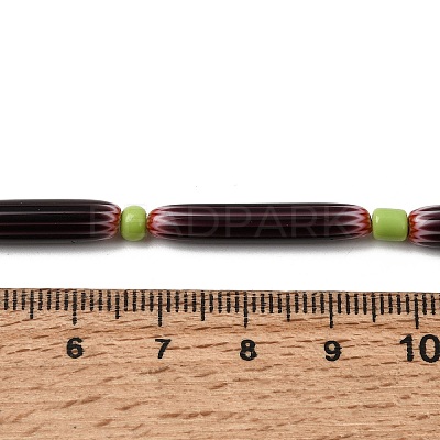 Handmade Lampwork Chevron Beads LAMP-Z019-01-02-1