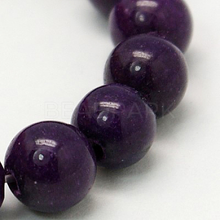Natural Mashan Jade Round Beads Strands X-G-D263-4mm-XS11-1