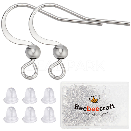 200Pcs 316 Surgical Stainless Steel French Earring Hooks STAS-BBC0006-20-1