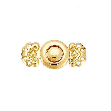 Alloy Interlocking Clasps ALRI-WH0005-07G-1