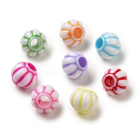 Opaque Acrylic European Beads OACR-E039-10-1