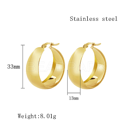 Stainless Steel Hoop Earrings for Women QX9021-8-1