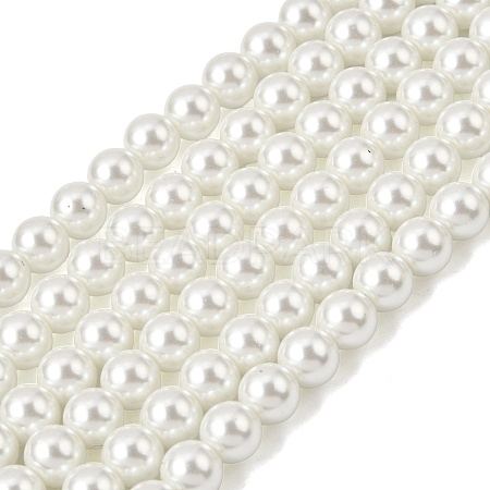 Eco-Friendly Dyed Glass Pearl Round Beads Strands HY-A008-8mm-RB001-1