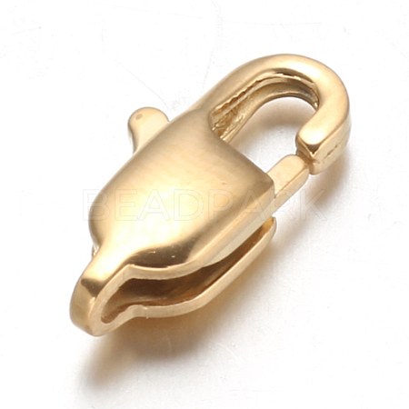 Ion Plating(IP) 304 Stainless Steel Lobster Claw Clasps X-STAS-F094-05D-G-1