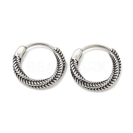 316 Surgical Stainless Steel Hoop Earrings EJEW-D096-09O-AS-1