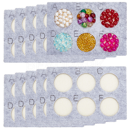 6-Hole Felt Bead Design Boards TOOL-WH0127-38C-1