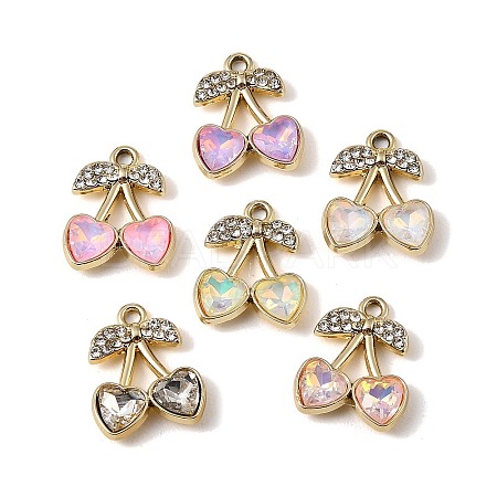 Alloy Rhinestone Pendants FIND-K032-34G-1