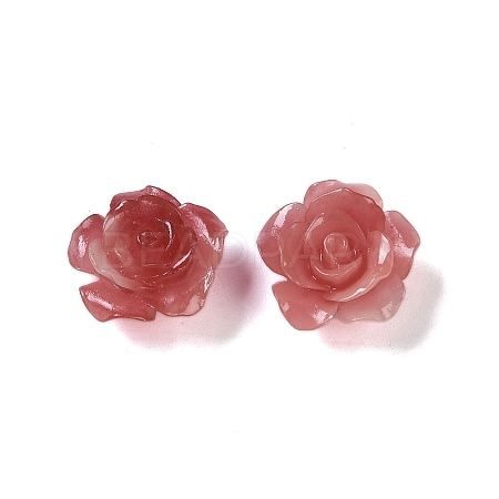 Synthetic Coral 3D Flower Rose Beads CORA-A005-14mm-29-1