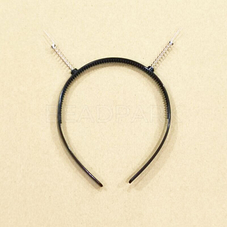 Plastic Hair Bands Findings with Springs OHAR-PW0003-192A-1