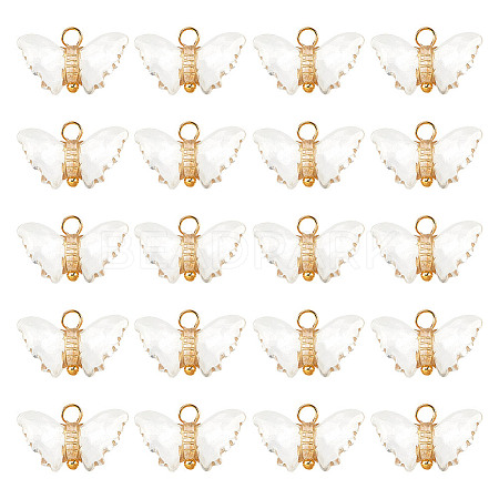 Plating Transparent Acrylic Pendants FIND-DC0004-69-1