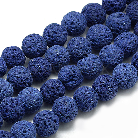 Natural Lava Beads Strands X-G-S255-8mm-14-1