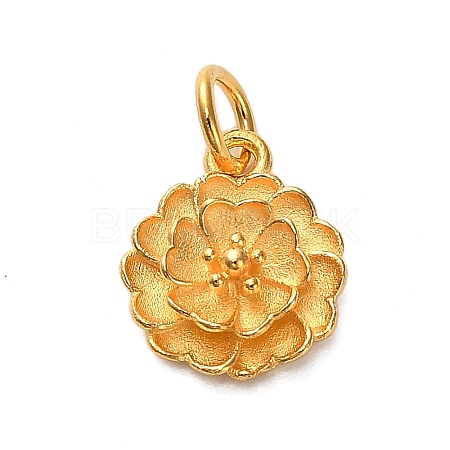 925 Sterling Silver Lotus Flower Charms STER-U009-01G-02-1