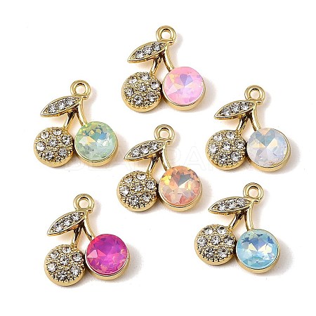 Alloy Rhinestone Pendants FIND-K032-38G-1