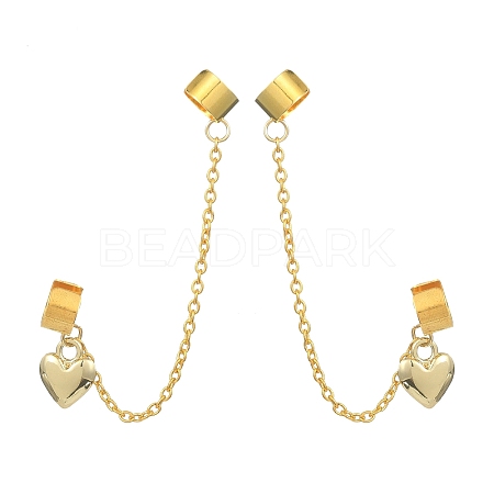 Brass Cuff Earrings EJEW-JE05407-01-1