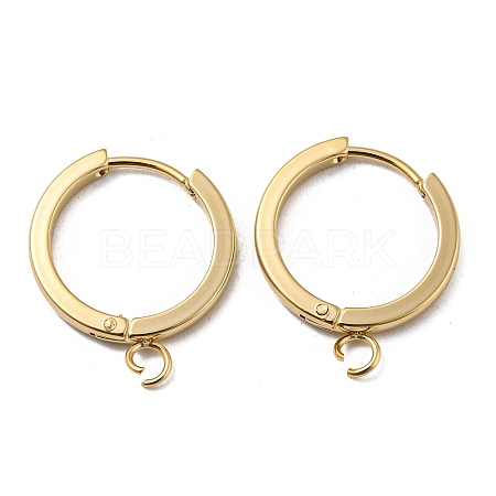 201 Stainless Steel Huggie Hoop Earrings Findings STAS-A167-01D-G-1