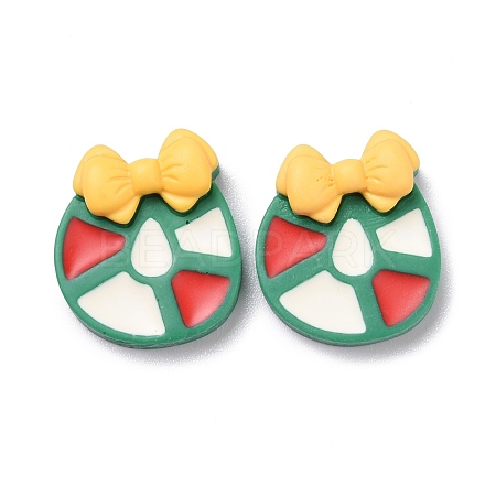 Christmas Theme Opaque Resin Cabochons RESI-G029-A01-1