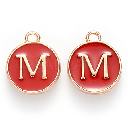 Golden Plated Alloy Enamel Charms ENAM-S118-03M-1