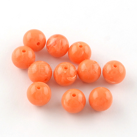 Acrylic Imitation Gemstone Beads OACR-R029-10mm-22-1