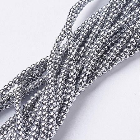Non-Magnetic Synthetic Hematite Beads Strands G-G094-2mm-1