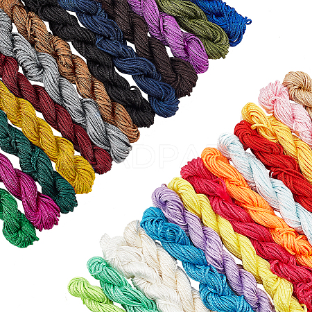 27 Bundles 27 Styles Ployester & Nylon Braided Cord Sets WCOR-PH0001-02-1