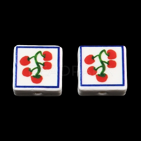 Printed Handmade Porcelain Beads PORC-G016-04X-1