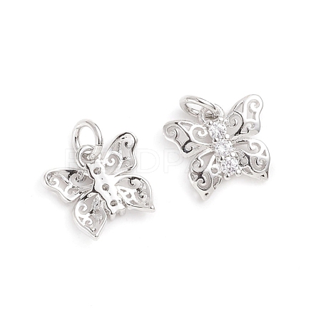 Brass Micro Pave Cubic Zirconia Pendants ZIRC-E164-18A-P-1