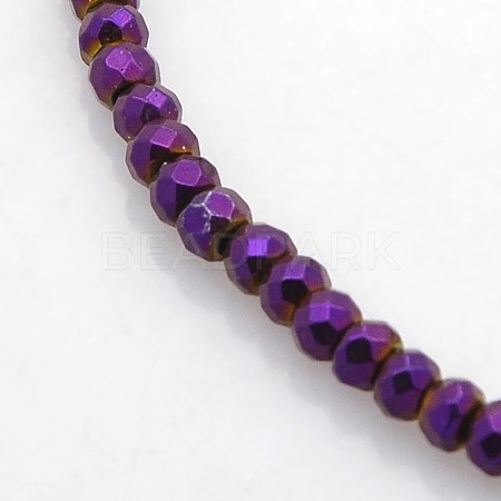 Electroplate Non-magnetic Synthetic Hematite Beads Strands G-J208G-14-1