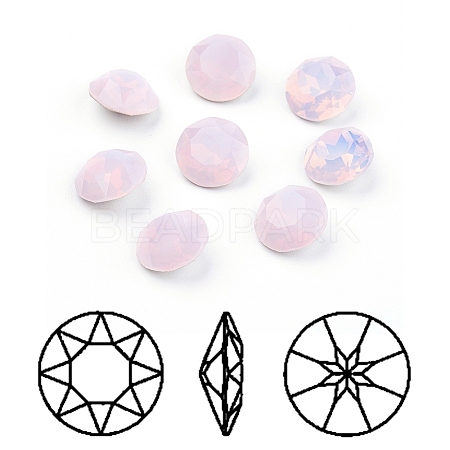 Pointed Back & Back Plated K9 Glass Rhinestone Cabochons RGLA-J012-10mm-395-1
