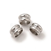 Non-Tarnish 201 Stainless Steel European Beads STAS-M089-05P-3