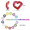 Rainbow Color Plated Acrylic Linking Rings PACR-CJC0001-03-2