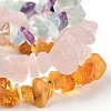Chips Natural Amber & Fluorite & Rose Quartz Beaded Stretch Bracelets Sets BJEW-JB05332-02-2