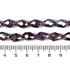 Transparent Electroplate Glass Beads Strands EGLA-N013-T8mm-B05-4
