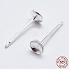 925 Sterling Silver Ear Stud Findings STER-K167-043C-S-4