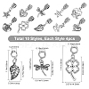 40Pcs 10 Style Tibetan Style Alloy European Dangle Charms MPDL-SC0001-06-2
