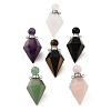 Natural Mixed Stone Openable Perfume Bottle Pendants G-F754-03P-1