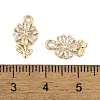 Brass Micro Pave Clear Cubic Zirconia Charms KK-L212-18G-3