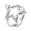 Non-Tarnish 316 Stainless Steel Finger Rings RJEW-C075-01P-1