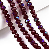 Electroplate Glass Beads Strands EGLA-A034-T2mm-L21-4