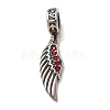 316 Surgical Stainless Steel & Rhinestone European Dangle Charms SA-CBA7555-16AS-03-1
