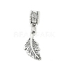 Rack Plating Brass European Dangle Charms KK-R200-07AS-01-1
