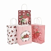 4 Styles Strawberry Print Paper Gift Bags with Handles TH-CBA170C-04-3