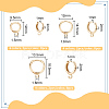  24Pcs 12 Styles Brass Huggie Hoop Earring Findings FIND-NB0004-54-2