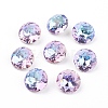 Pointed Back & Back Plated Glass Rhinestone Cabochons LS-RGLA-J012-10mm-001VL-1